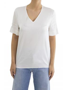 Maglia in viscosa scollo a v maniche corte Please